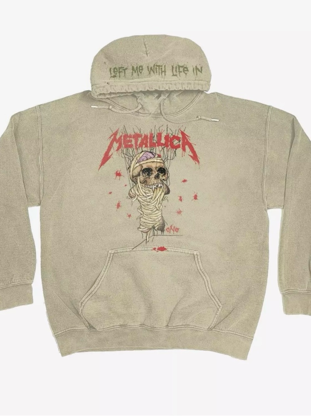 Metallica Hoodie Sweatshirt Men’s 80’s Vintage Metal Band Concert Grunge
